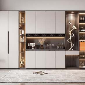 现代酒柜3D模型下载